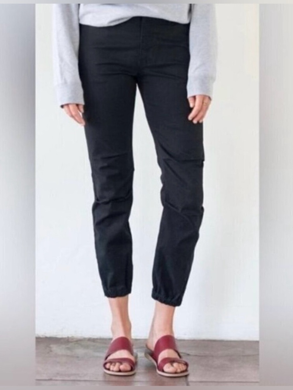 Nili Lotan Shon Cropped French Military Pants Carbon Grey Sz 4 Gorpcore Utility